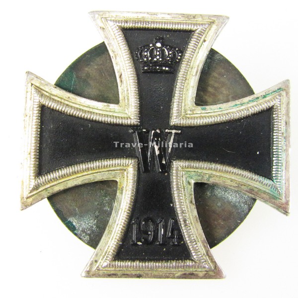 Eisernes Kreuz 1. Klasse 1914 mit Schraubscheibe und Gegenplatte